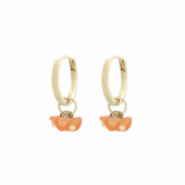Capri ring pendant ear gold orange