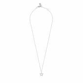 Wish pendant neck 42 Sølv/clear-42cm