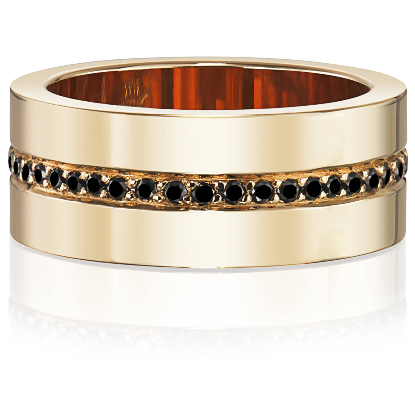 Wide & Black Stars Ring Gull