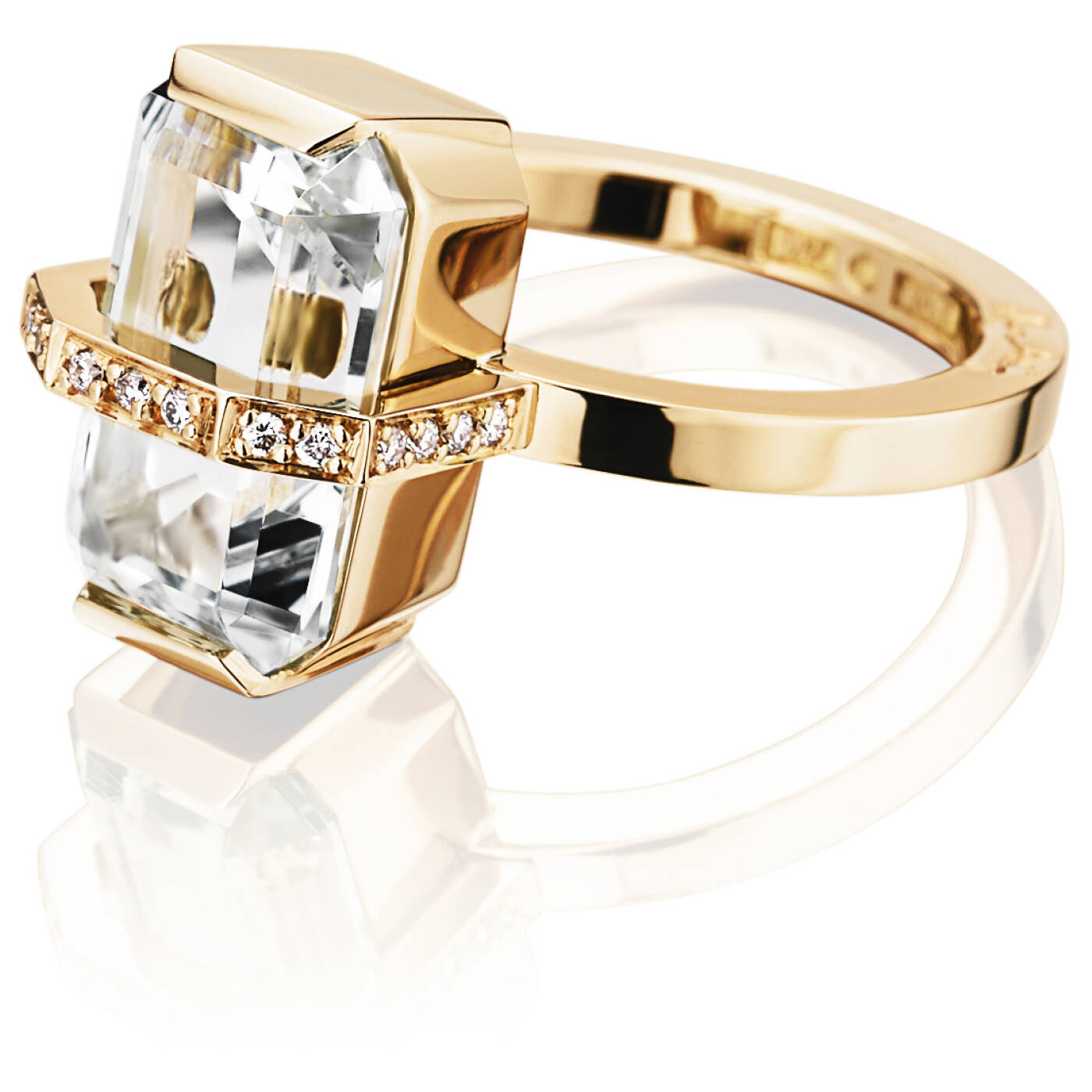 Little Bend Over - Crystal Quartz Ring Gull