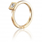 Princess Wedding Thin 0.30 ct diamant Ring Gull