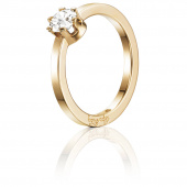 Crown Wedding 0.50 ct diamant Ring Gull