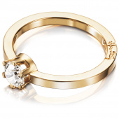 Crown Wedding 0.50 ct diamant Ring Gull