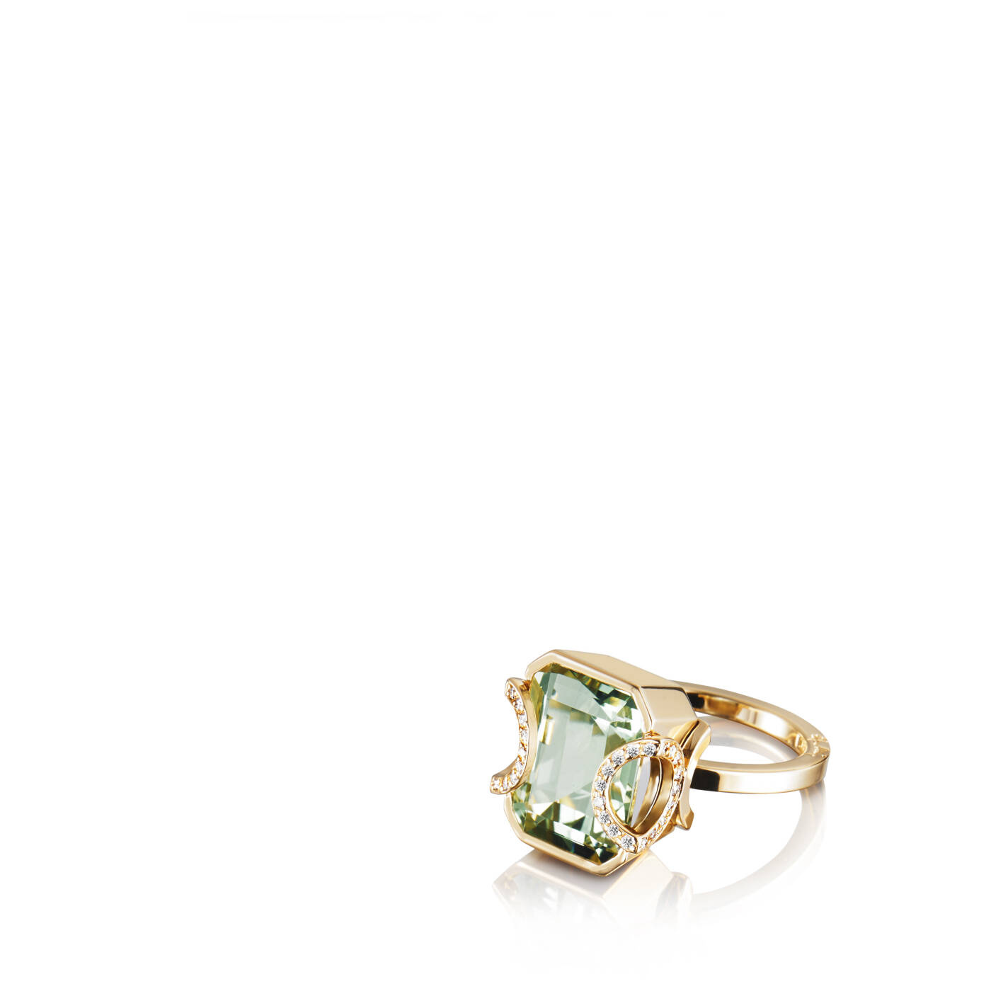 Little Magic Star - Green Quartz Ring Gull