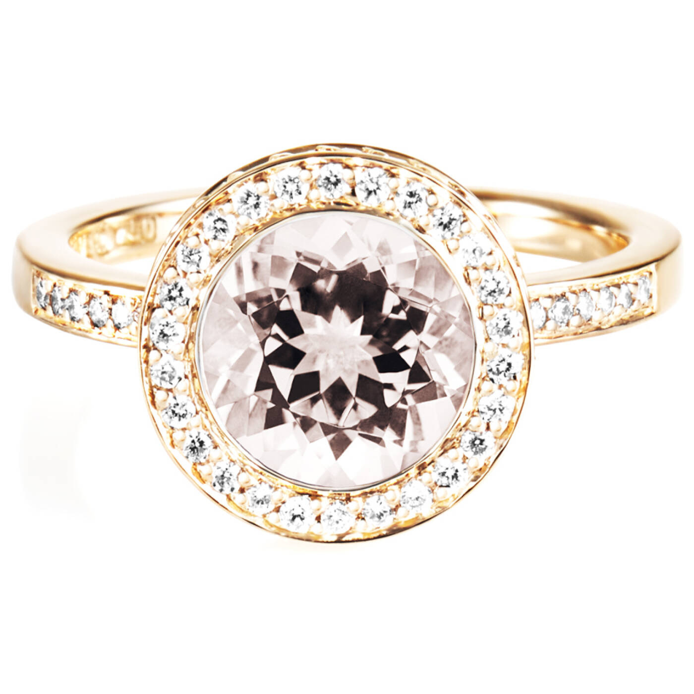 Halo - Morganite Ring Gull