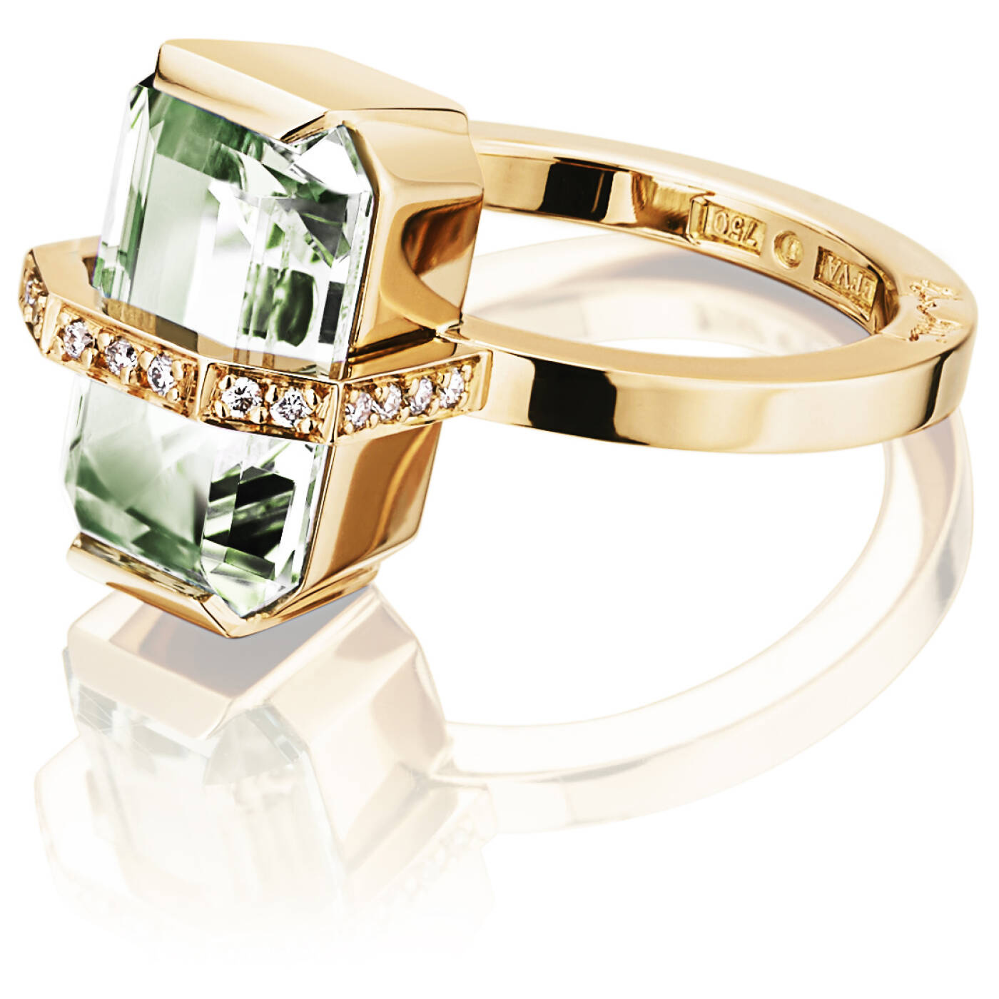 Little Bend Over - Green Quartz Ring Gull