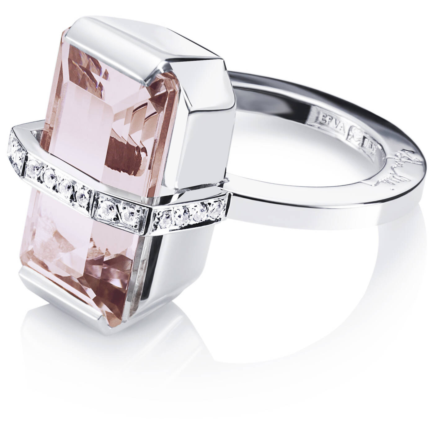 Bend Over - Morganite Ring Hvitt gull
