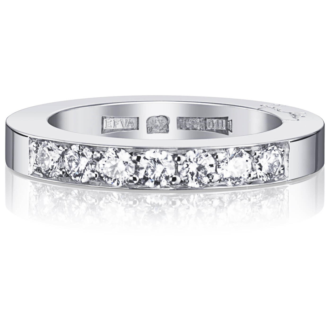 7 Stars & Signature Ring Hvitt gull