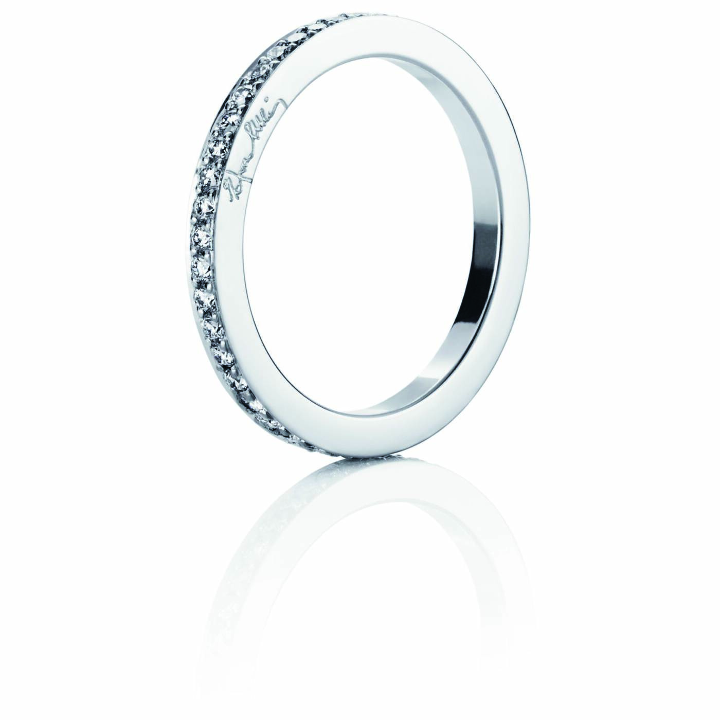 Stars & Signature Thin Ring Hvitt gull