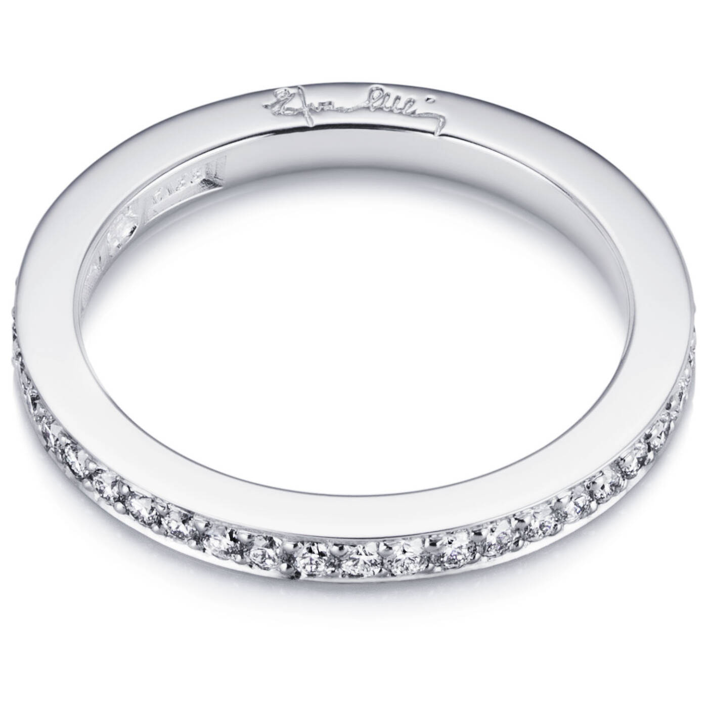 Stars & Signature Thin Ring Hvitt gull