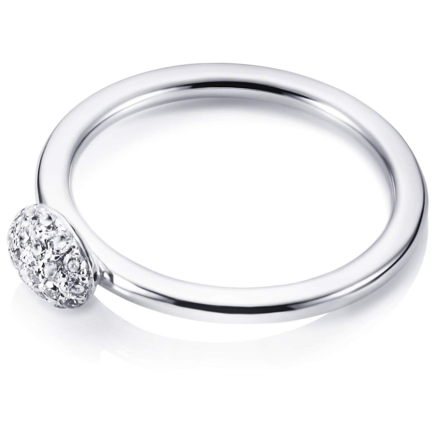 Love Bead - Diamonds Ring Hvitt gull