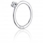 Love Bead Wedding 0.19 ct diamant Ring Hvitt gull