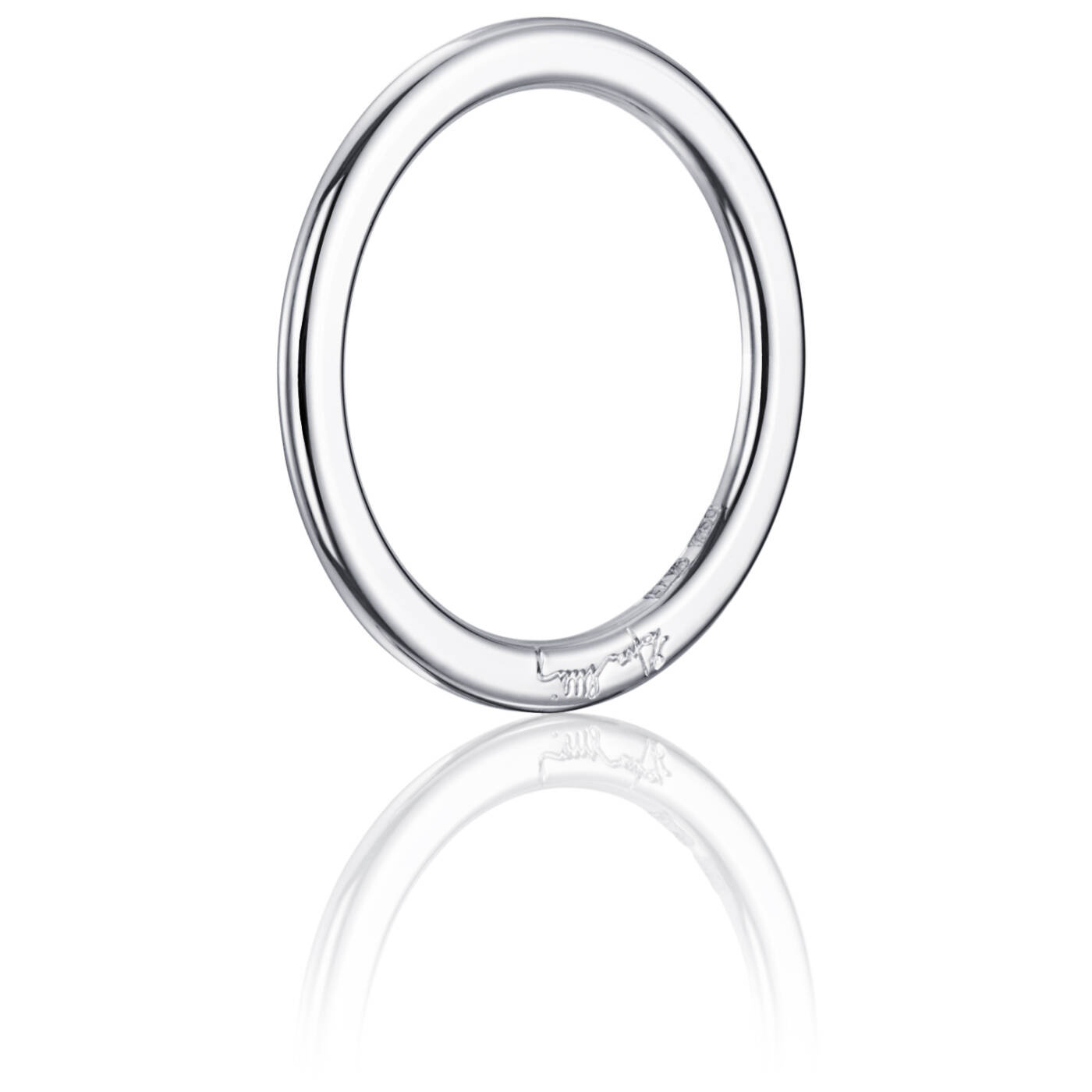 Love Bead Band Ring Hvitt gull