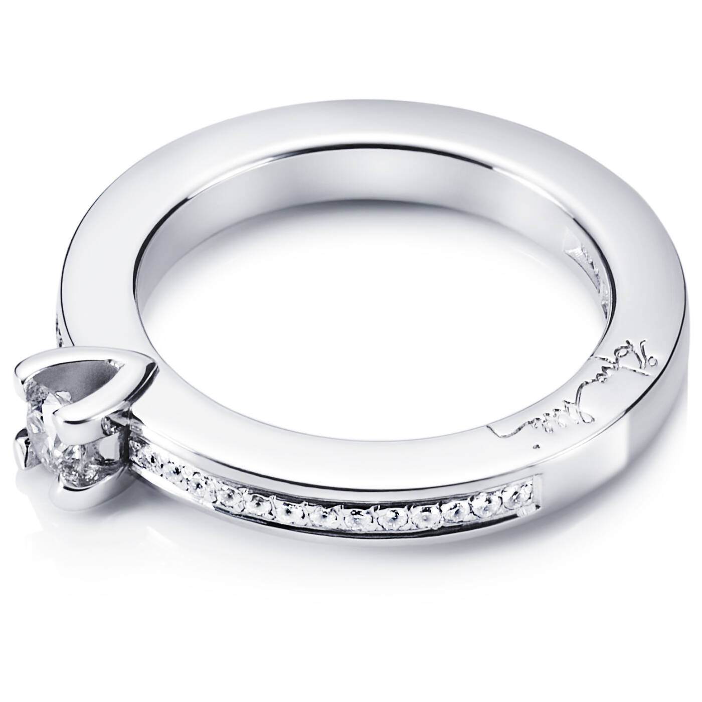 Heart To Heart 0.19 ct diamant Ring Hvitt gull