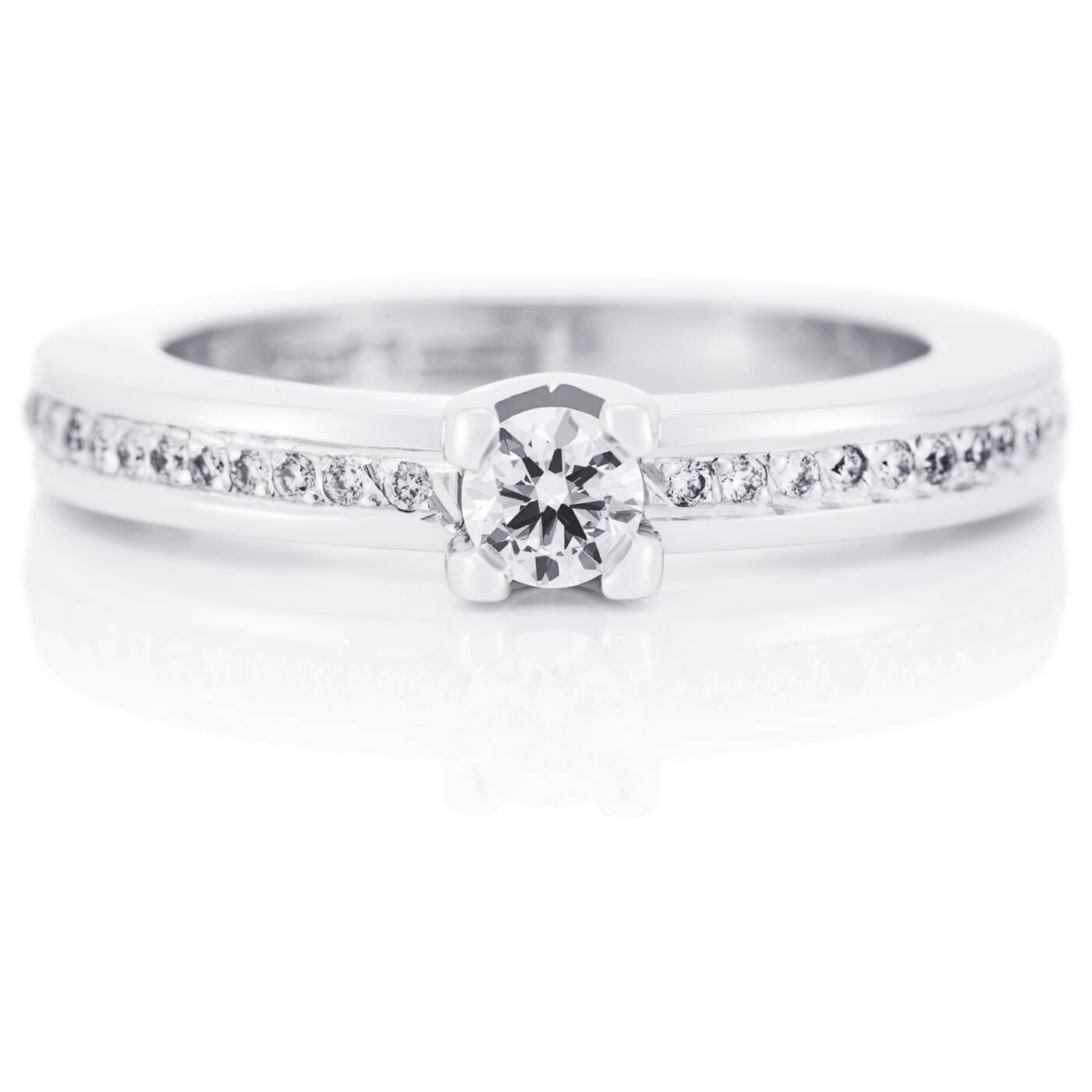 Heart To Heart 0.19 ct diamant Ring Hvitt gull