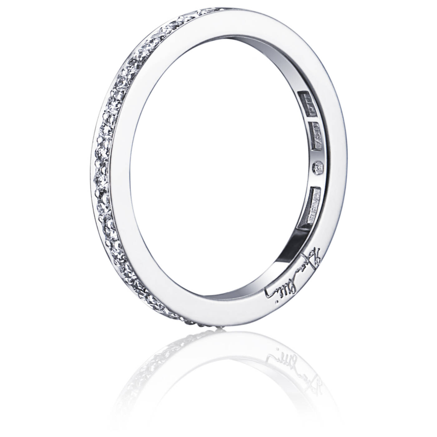 21 Stars & Signature Thin Ring Hvitt gull