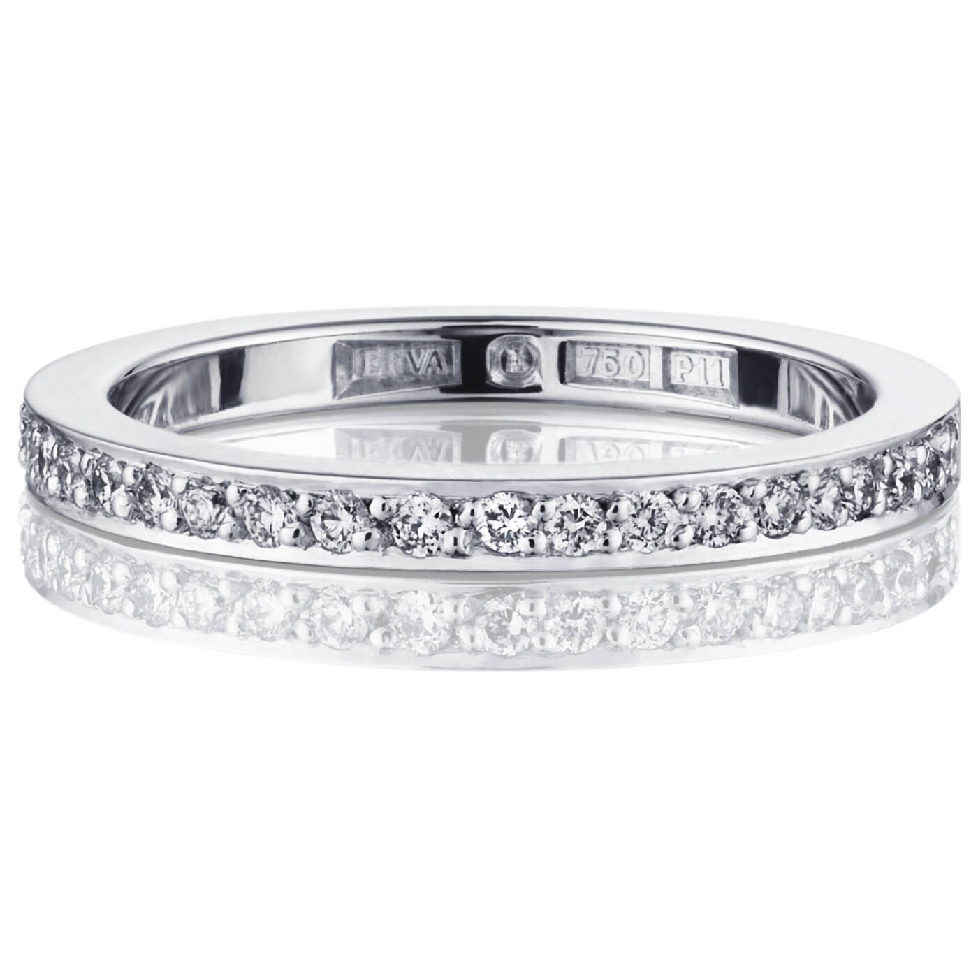 21 Stars & Signature Thin Ring Hvitt gull