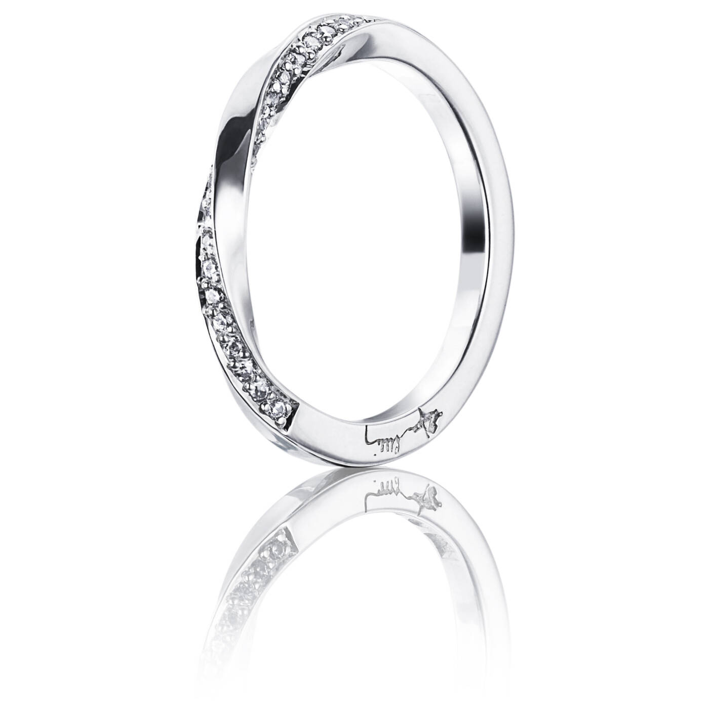 Viking & Stars Ring Hvitt gull