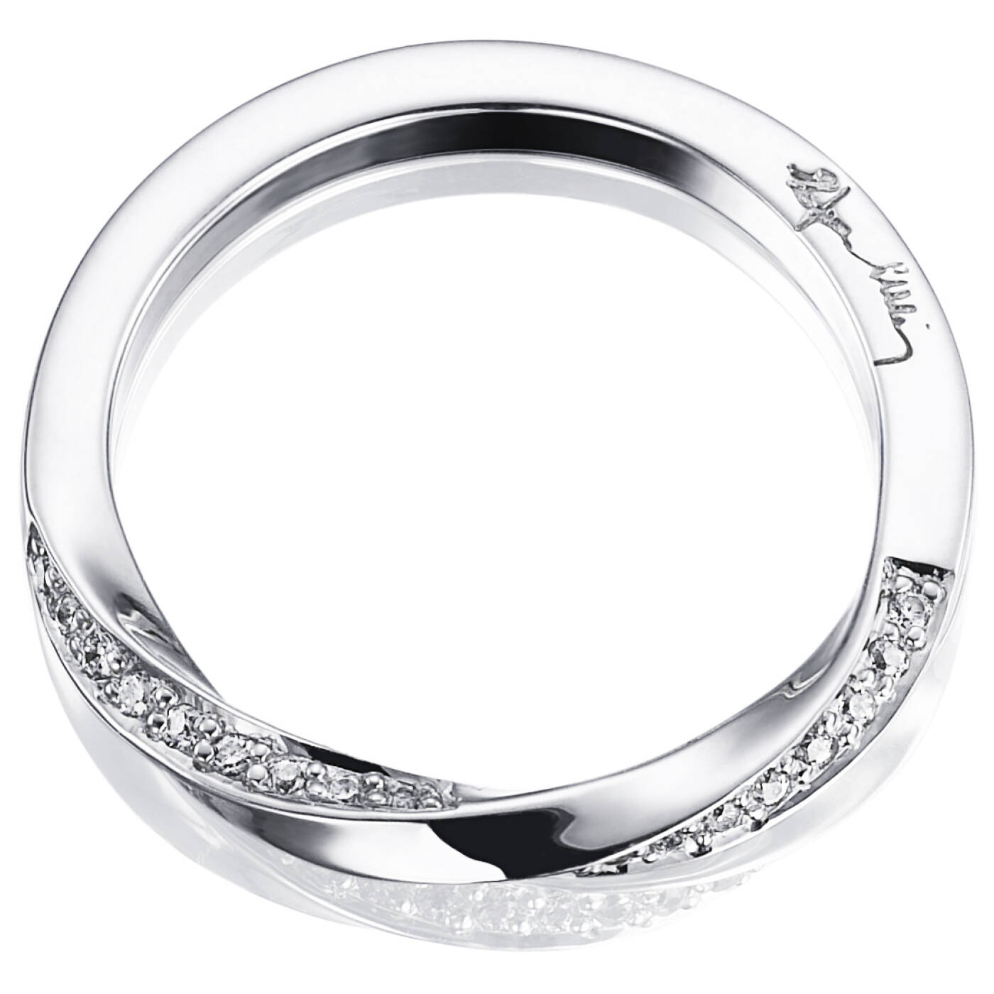 Viking & Stars Ring Hvitt gull