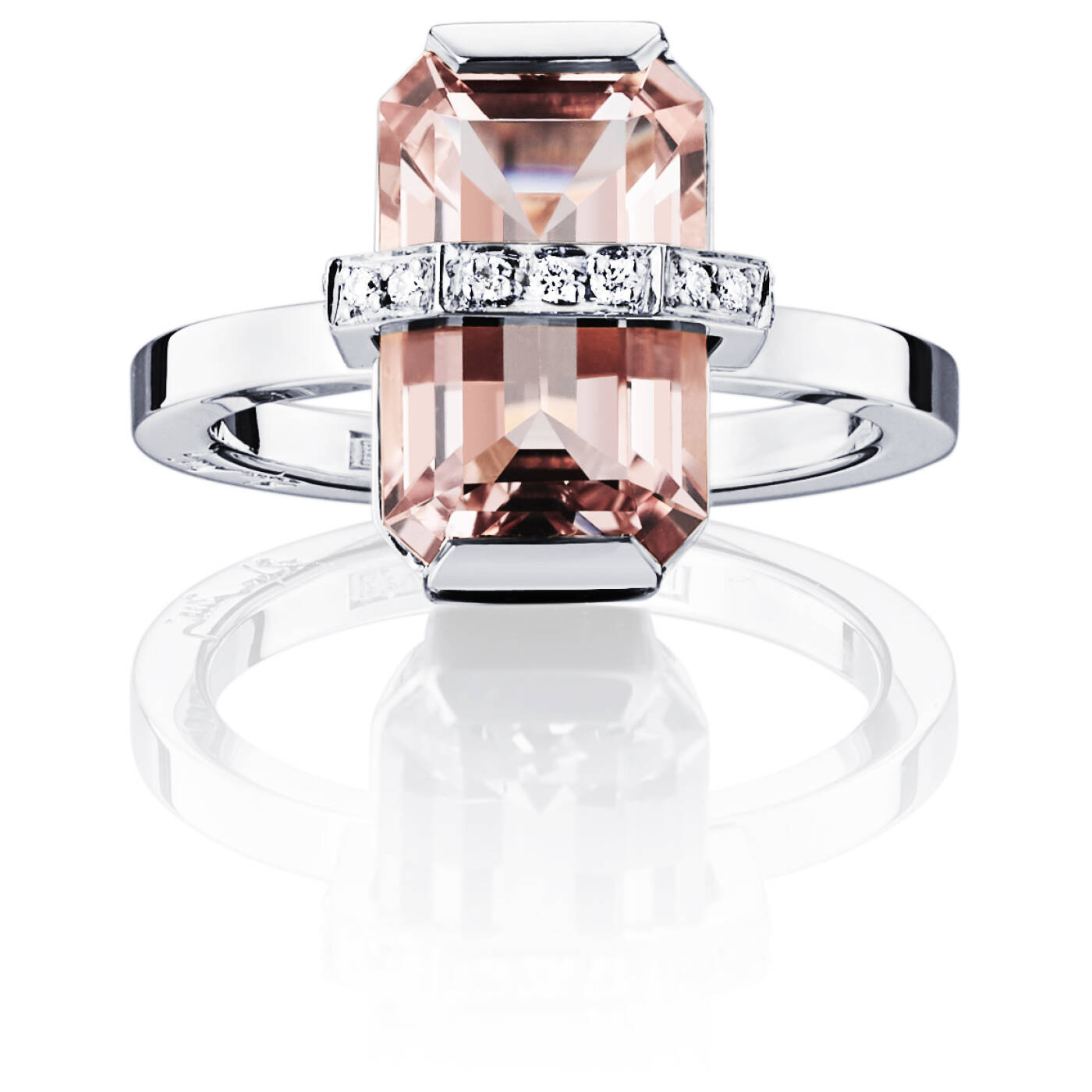 Little Bend Over - Morganite Ring Hvitt gull