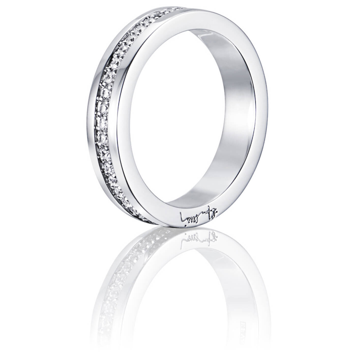 4½ & Stars Ring Hvitt gull