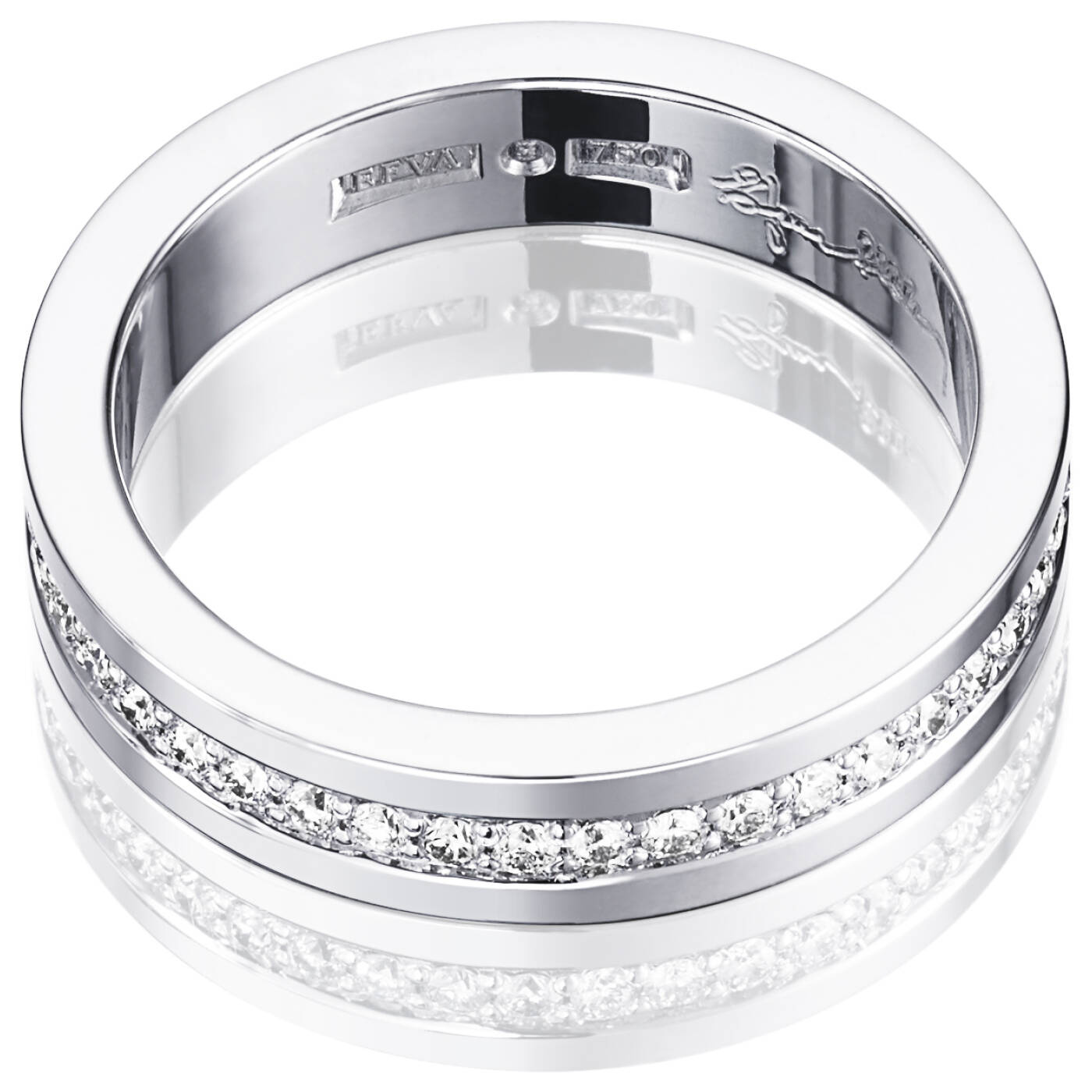 4½ & Stars Ring Hvitt gull