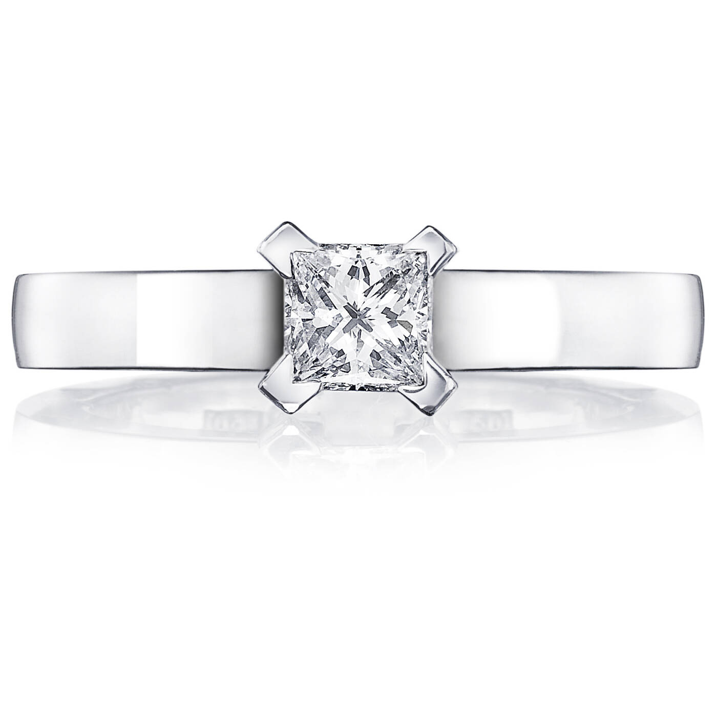 Dolce Hvite Princess 0.40 ct diamant Ring Hvitt gull