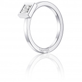 Princess Wedding Thin 0.40 ct diamant Ring Hvitt gull