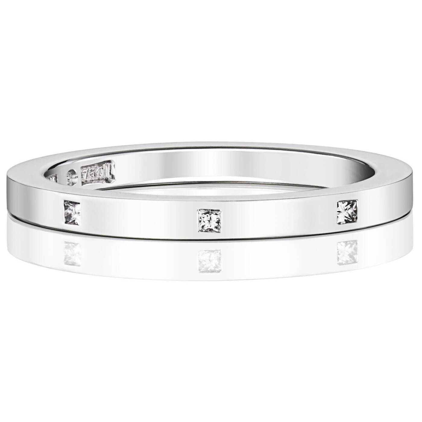 Thin & I Love You On Top Ring Hvitt gull