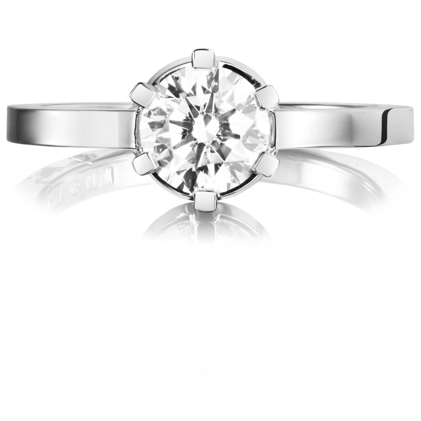 Crown Wedding 1.0 ct diamant Ring Hvitt gull