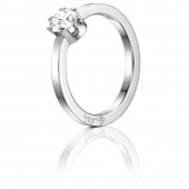 Crown Wedding 0.50 ct diamant Ring Hvitt gull