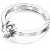 Crown Wedding 0.50 ct diamant Ring Hvitt gull