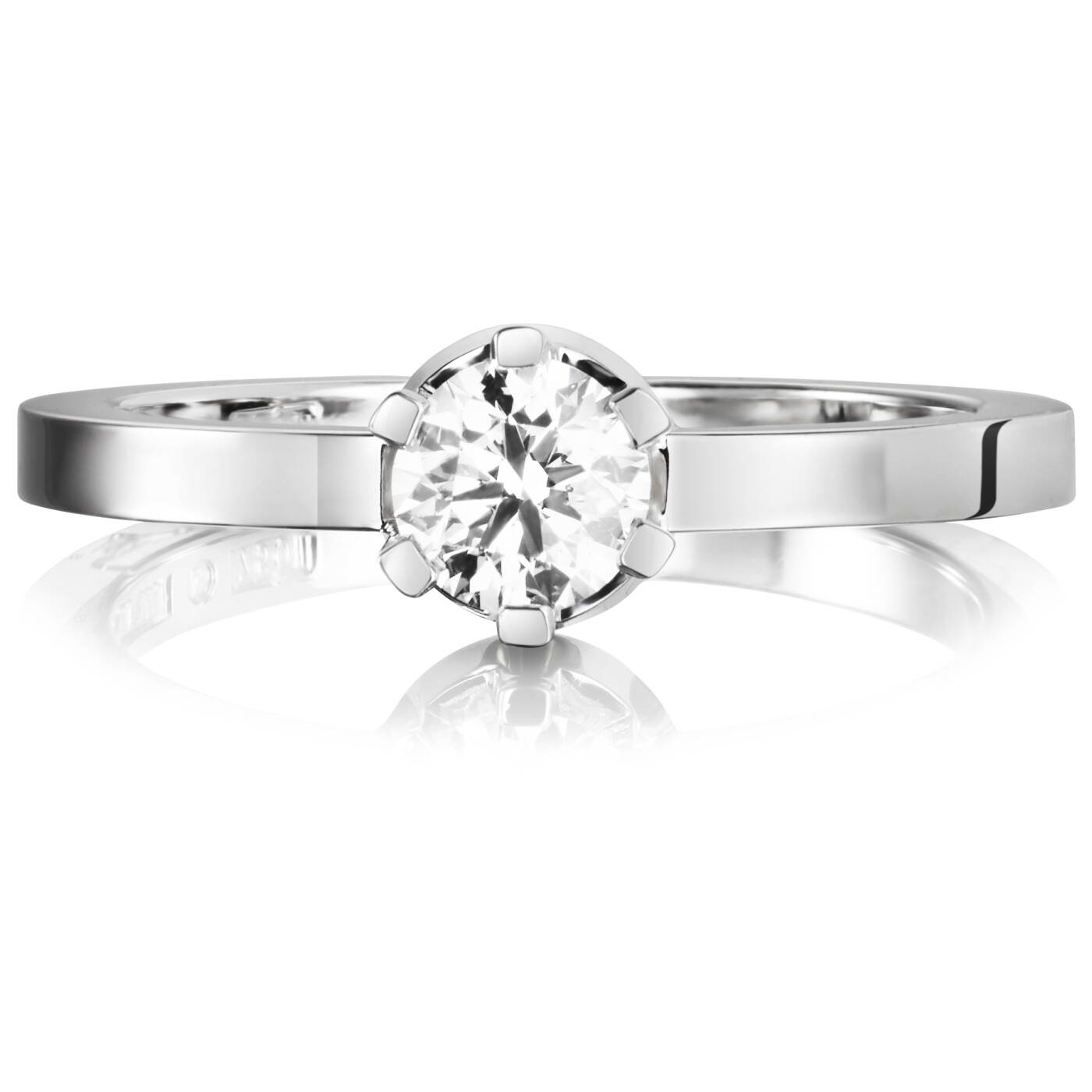 Crown Wedding 0.50 ct diamant Ring Hvitt gull