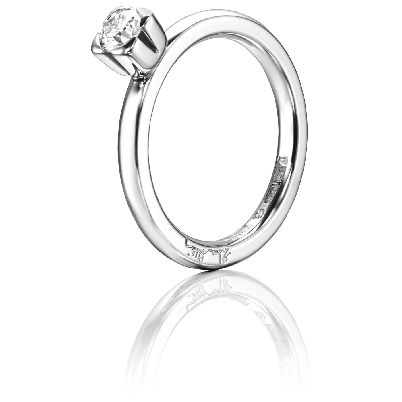 Love Bead Wedding 0.30 ct diamant Ring Hvitt gull
