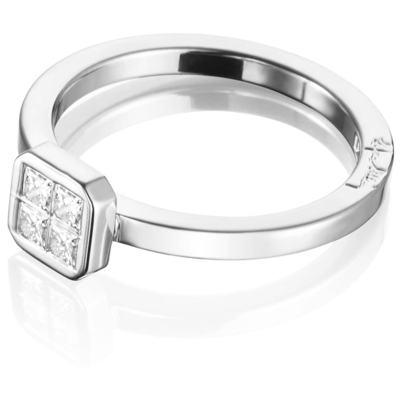4 Love 0.20 ct diamant Ring Hvitt gull