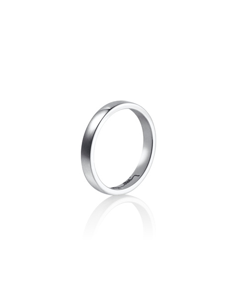 Half Round Thin Ring White gold