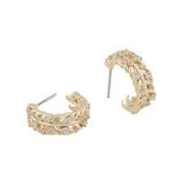 Vega stone oval ear Gold clear