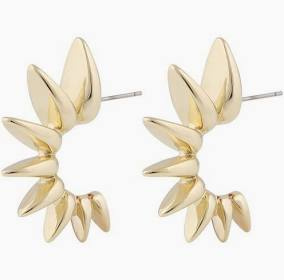 Aero oval earrings Gold