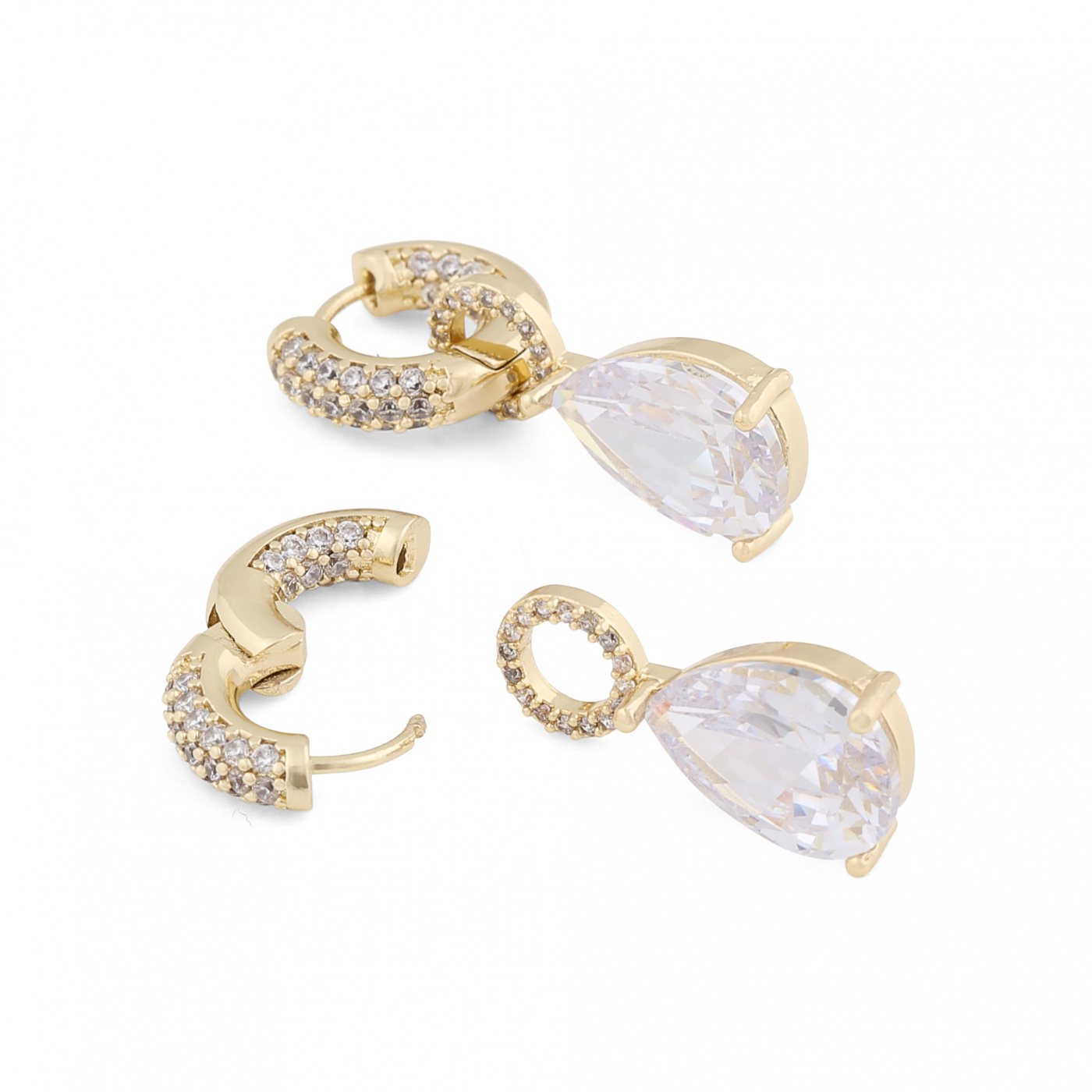 Naomi stone drop pendant ear