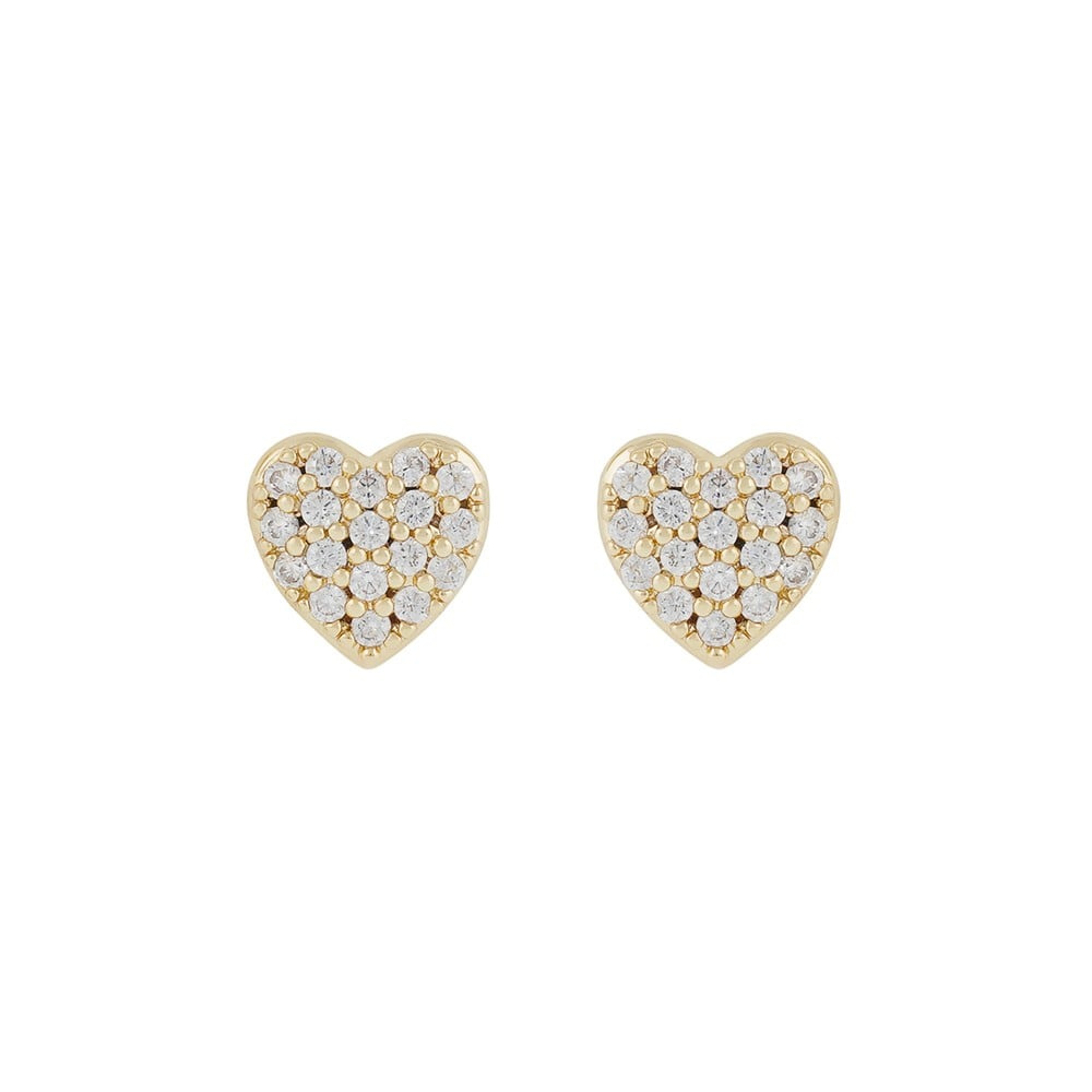 Lovely small crystal Earrings Gold
