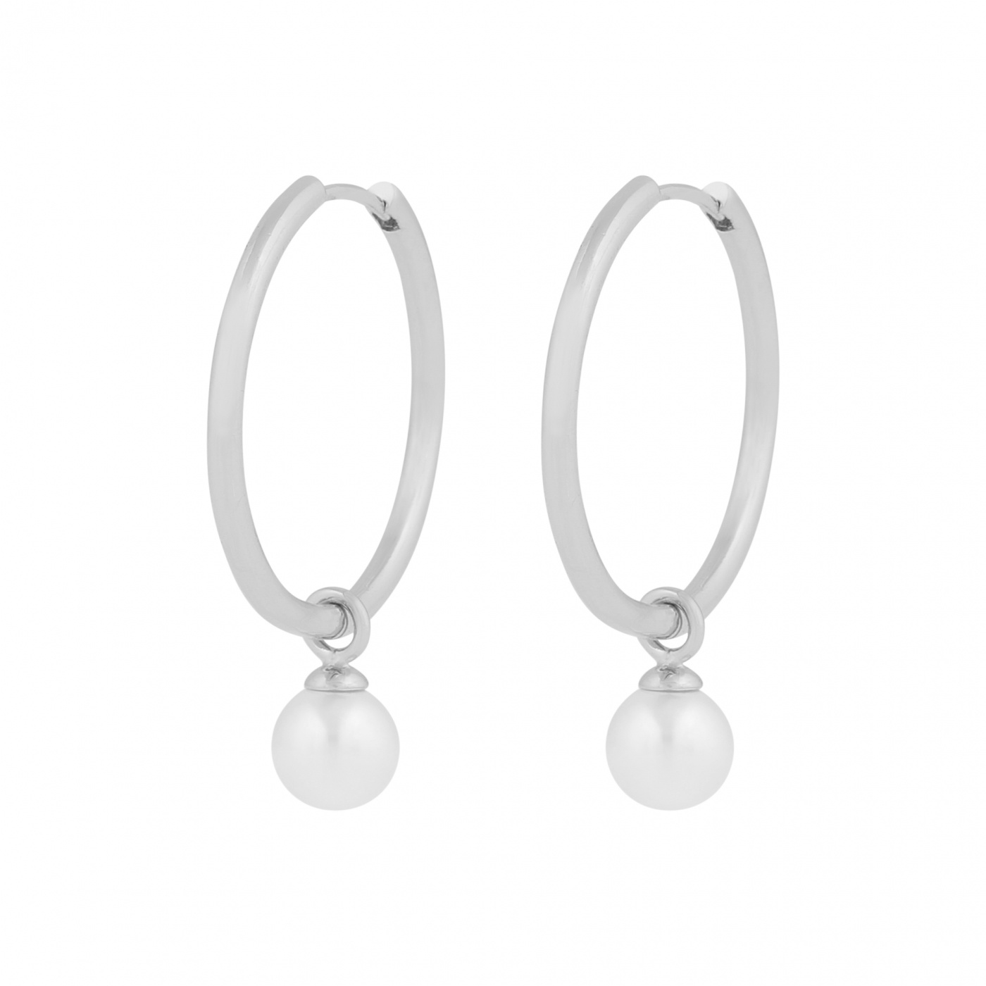 Karan pendant ring Earrings Silver