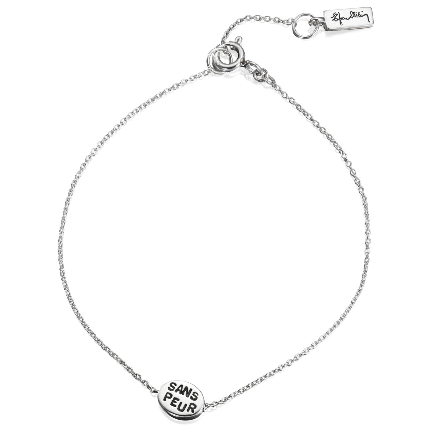 Mini Me Sans Peur Armbånd Sølv 17-19 cm