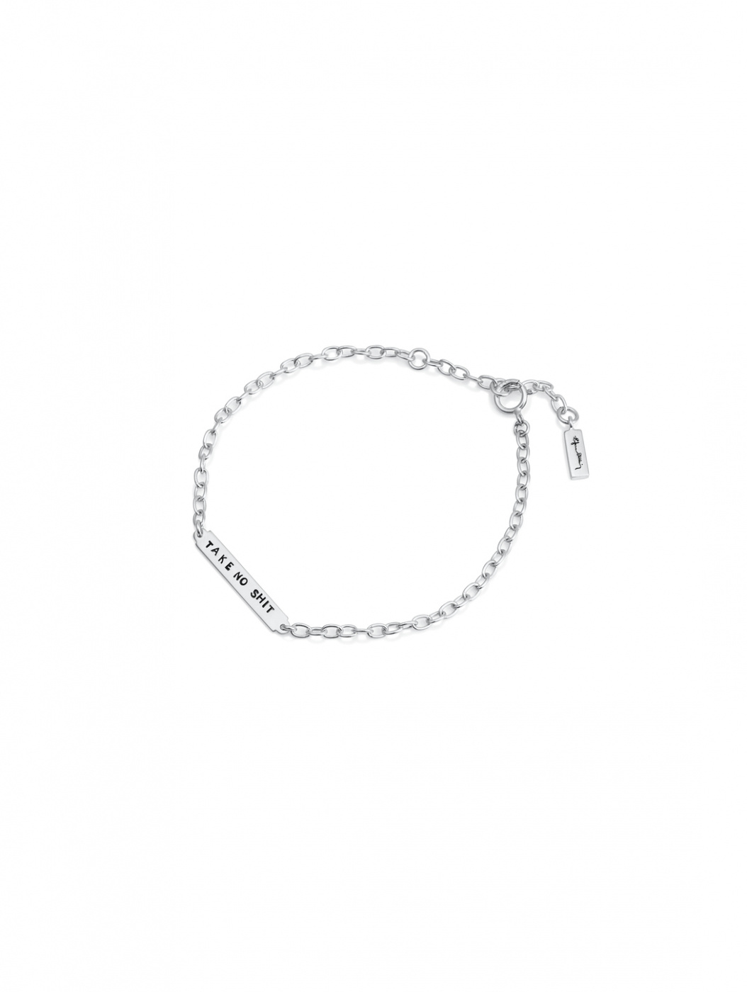 Power Plates Armbånd - Fuck Off Sølv 16-19 cm