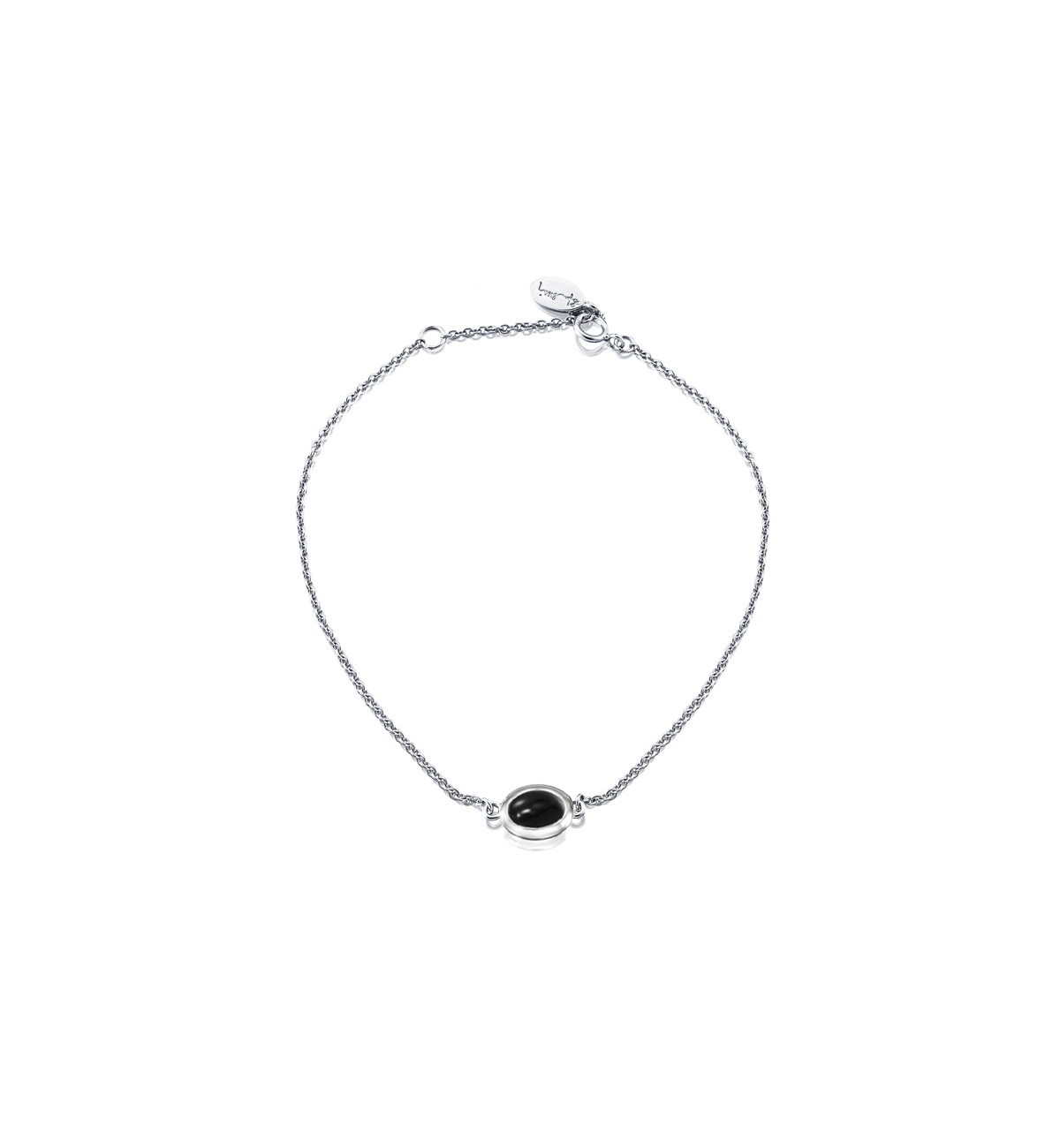 Love bead Bracelet Silver - onyx
