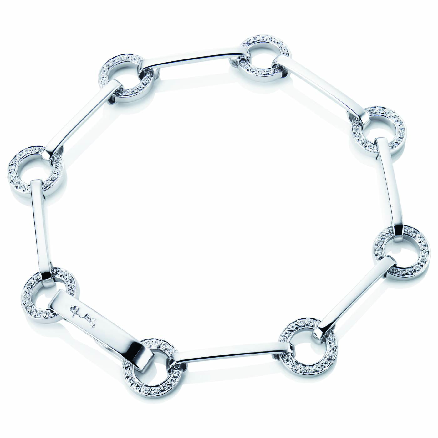 Ring Chain & Stars Armbånd Hvitt gull