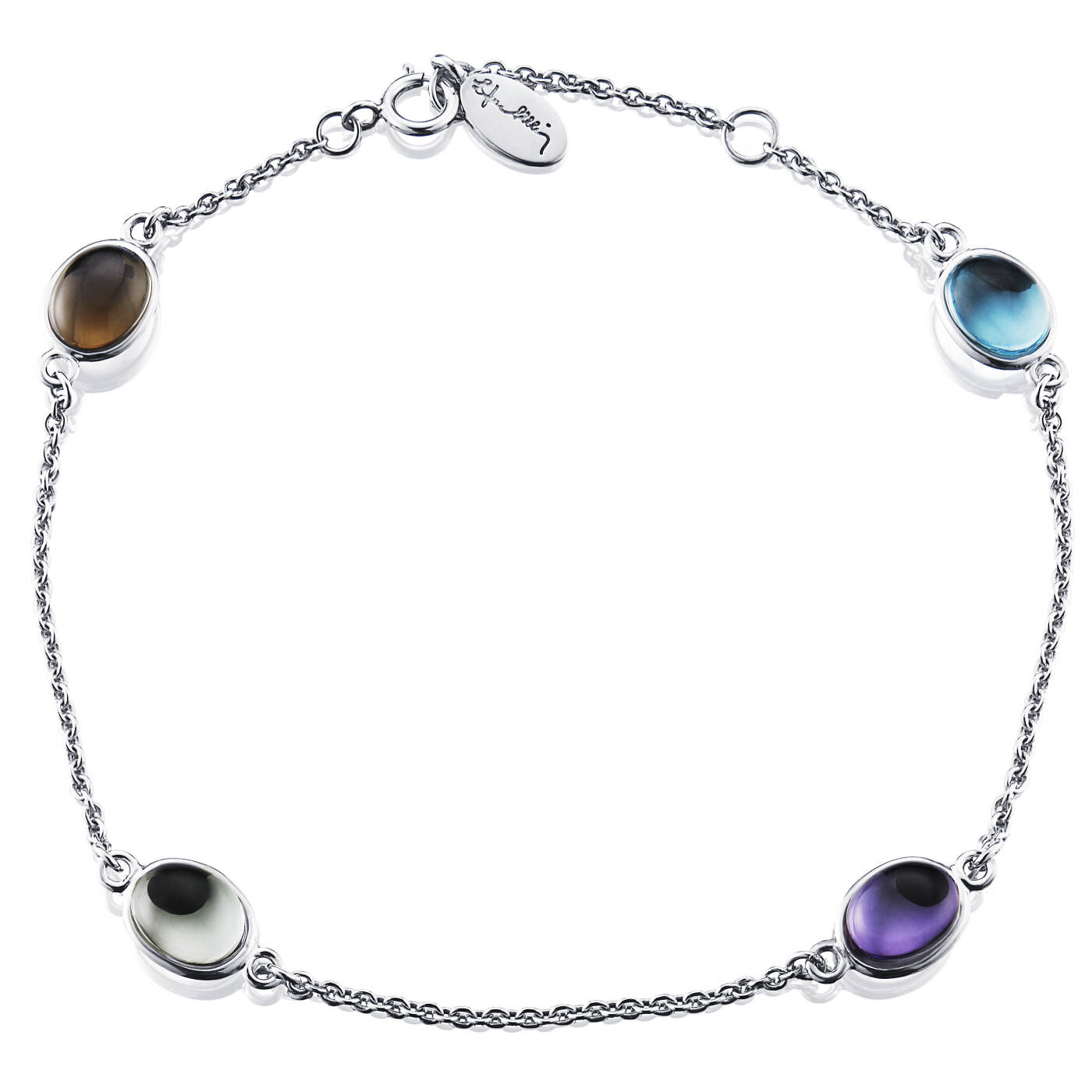 Love Beads Flow Armbånd Hvitt gull 17-19 cm