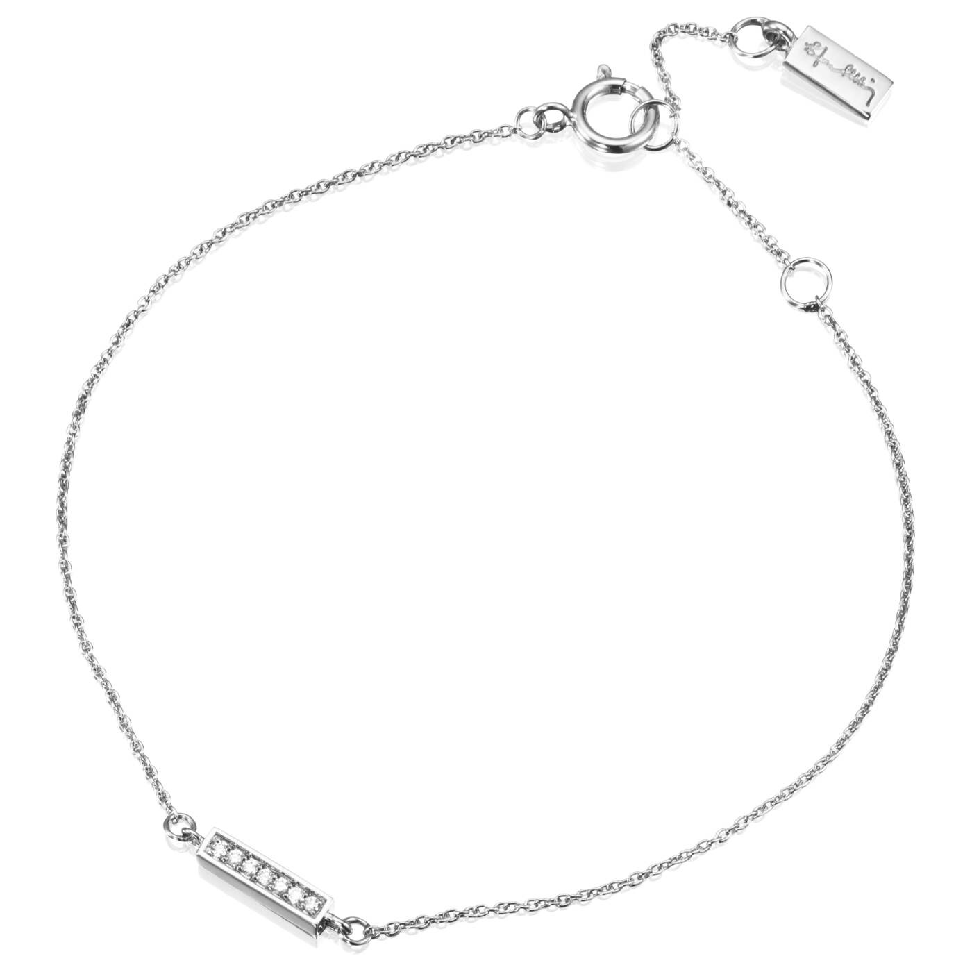 Thin StarsArmbånd Hvitt gullg 16-19 cm