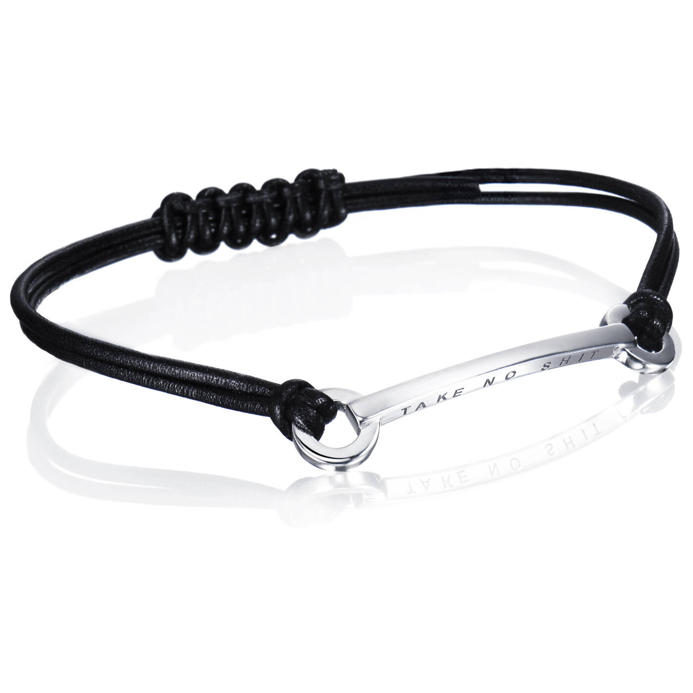 Take No Shit Leather Armbånd