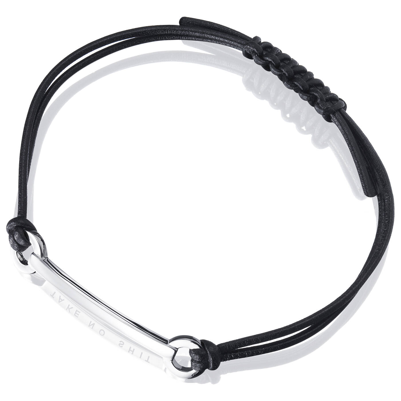 Take No Shit Leather Armbånd