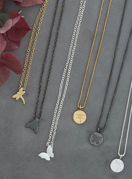 Butterfly Halskjede Sølv 40-45 cm